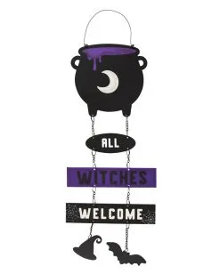 All Witches Welcome Mit Hexenkessel 30cm