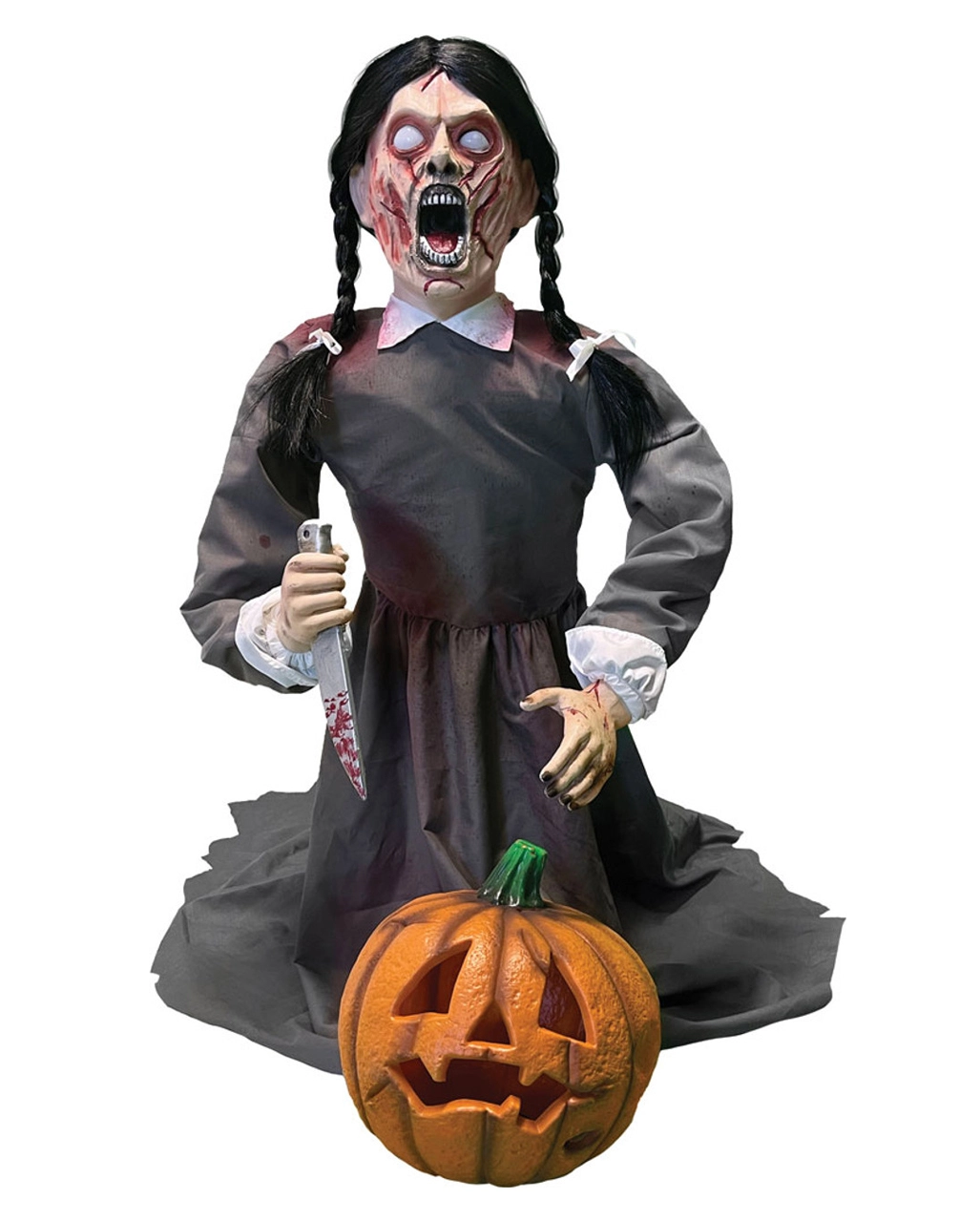 Kürbis Schnitzer Mädchen Halloween Animatronic 1 Kürbis Schnitzer Mädchen Halloween Animatronic
