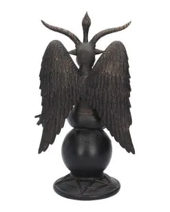 Baphomet Antik Figur Mit Ornamente -Spuk Dekor Geschaft baphomet mit pentagram antik figur bapohmet antique figurine gothic deco 39516 04