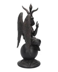 Baphomet Antik Figur Mit Ornamente -Spuk Dekor Geschaft baphomet mit pentagram antik figur bapohmet antique figurine gothic deco 39516 05