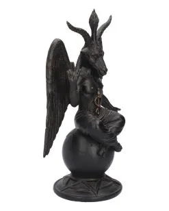 Baphomet Antik Figur Mit Ornamente -Spuk Dekor Geschaft baphomet mit pentagram antik figur bapohmet antique figurine gothic deco 39516 06