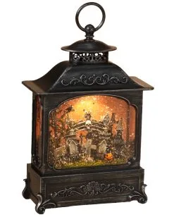 Laterne Halloween Friedhof Beleuchtet