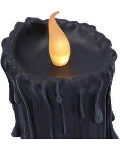 Schwarze Magie LED Kerze 19cm 10 Schwarze Magie LED Kerze 19cm -Spuk Dekor Geschaft black magic led kerze black magic led candle halloween deko gothic deko 54011 05