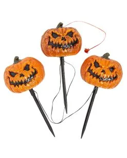 Böse Kürbis Gehweg Lichter Mit Licht Und Sound -Spuk Dekor Geschaft boese kuerbis gehweg lichter jackolantern pathway markers halloween und horror deko 37579