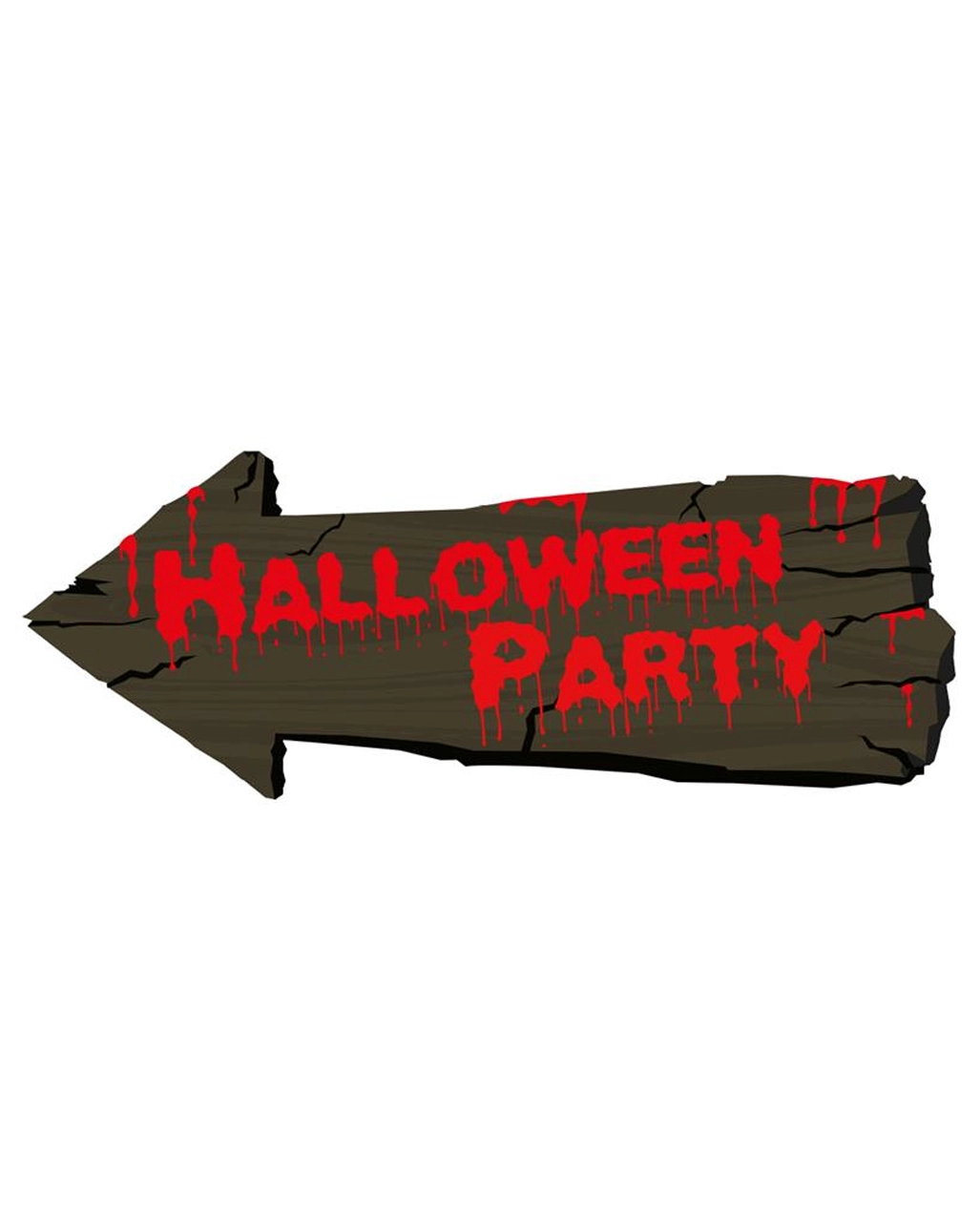 Halloween Party Hinweisschild 50cm 1 Halloween Party Hinweisschild 50cm