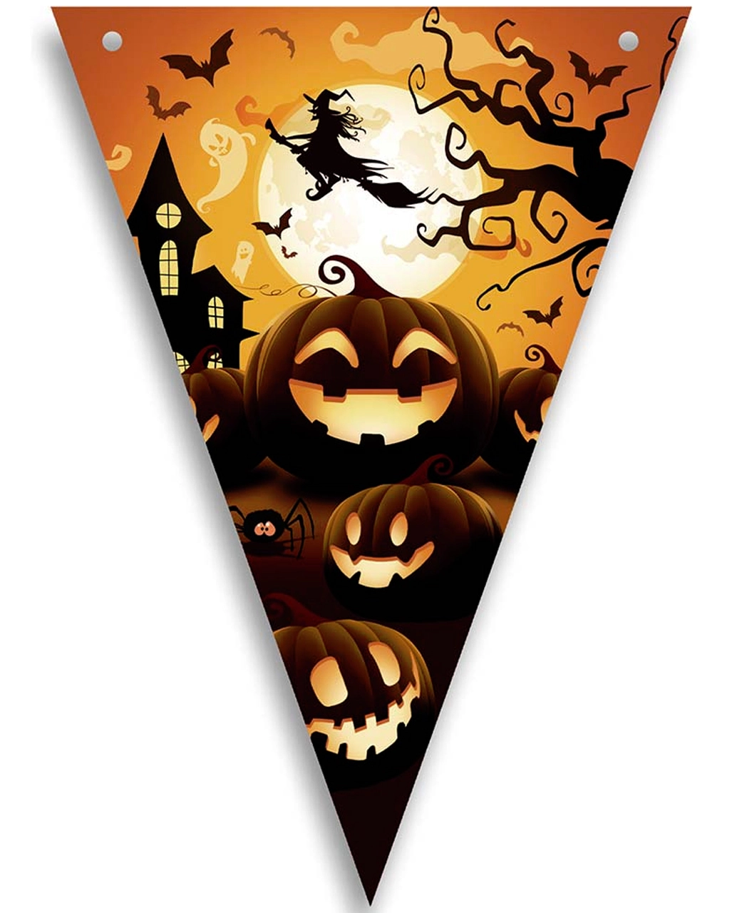 Wimpel Girlande Happy Halloween Kürbis 3m 2 Wimpel Girlande Happy Halloween Kürbis 3m – Bild 2