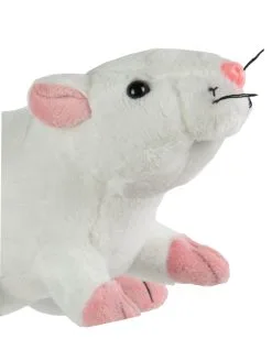 Weiße Plüschratte 19cm -Spuk Dekor Geschaft kuscheltier ratte 19cm weiss plueschratte fuer kinder geschenkartikel plueschtier ratte 29709 4