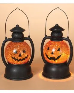 Leuchtende Wasserkugel Halloween Kürbis Laterne 20cm -Spuk Dekor Geschaft leuchtende halloween kuerbis wasserkugel laterne 20cm lighted halloween spinning water globe pumpkin lantern 54173 2