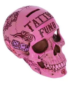 Pinke Tattoo Fund Totenschädel Spardose -Spuk Dekor Geschaft pinke tattoo fund totenkopf spardose pinke tattoo fund money box totenschaedel geschenkartikel 54552 06