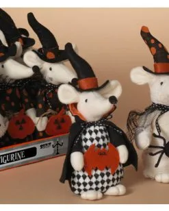 Halloween Plüsch Maus Mit Fledermaus 23cm -Spuk Dekor Geschaft pluesch halloween maus mit fledermaus 23cm halloween plush mouse figurine with bat halloween dekofigur 54259 2