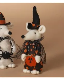 Halloween Plüsch Maus Mit Kürbis 23cm -Spuk Dekor Geschaft pluesch halloween maus mit kuerbis 23cm halloween plush mouse figurine with pumpkin halloween dekofigur 54261 2