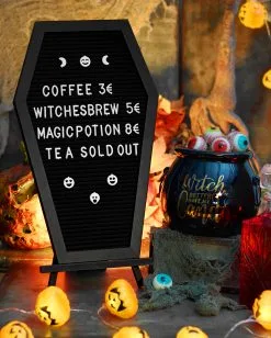 Sarg Buchstabentafel -Spuk Dekor Geschaft sarg buchstabentafel coffin letterboard halloween und gothic deko 51485 3
