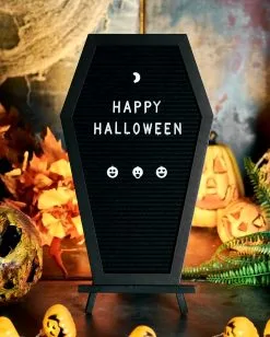 Sarg Buchstabentafel -Spuk Dekor Geschaft sarg buchstabentafel coffin letterboard halloween und gothic deko 51485 5