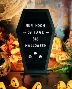 Sarg Buchstabentafel -Spuk Dekor Geschaft sarg buchstabentafel coffin letterboard halloween und gothic deko 51485 6