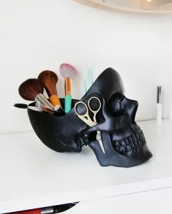 Schwarze Totenschädel Schale 27cm 5 Schwarze Totenschädel Schale 27cm -Spuk Dekor Geschaft schwarze totenkopf schale schwarze totenschaedel schale black skull trinket dish 53491 03