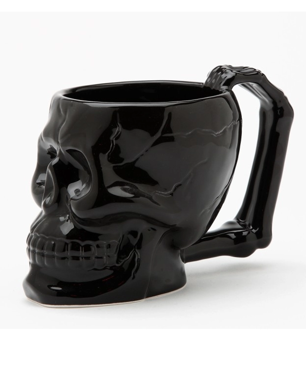 Schwarze Totenschädel Tasse Mit Knochenhenkel 1 Schwarze Totenschädel Tasse Mit Knochenhenkel