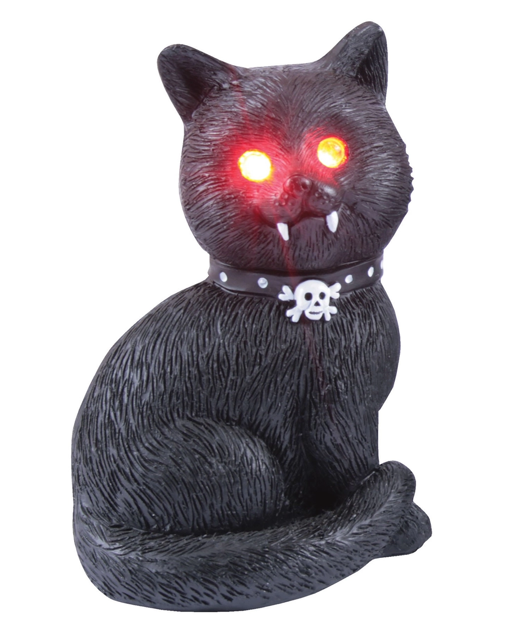 Gothic Katze Mit Roten LED Augen 1 Gothic Katze Mit Roten LED Augen