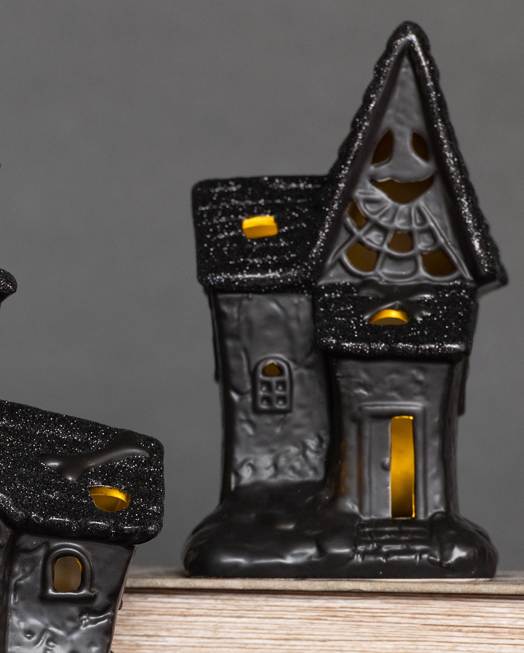 Beleuchtete Glitzer Spukendes Geisterhaus Deko 4 Beleuchtete Glitzer Spukendes Geisterhaus Deko – Bild 4