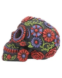 Sugar Skull Mit Blütenmuster -Spuk Dekor Geschaft sugar skull mit blueten ornament sugar skull mit bluetenmuster sugar bloom skull 39199 03
