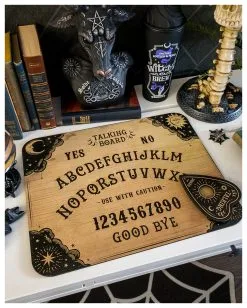 Vintage Ouija Hexenbrett Mit Zeiger 7 Vintage Ouija Hexenbrett Mit Zeiger -Spuk Dekor Geschaft vintage ouija hexenbrett mit planchette vintage style ouija borad wicca und halloween merchandise und geschenkartikel 50790 3 1
