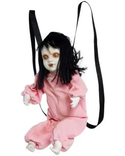 Animierte Zombie Puppe Zum Umschnallen 57cm -Spuk Dekor Geschaft zappelnde zombie puppe zum umschnallen fidgeting zombie strap on doll halloween animatronic rucksack 53370 3