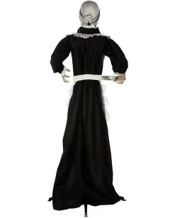 Zombie Dienstmagd Mit Licht & Sound 155cm -Spuk Dekor Geschaft zombie dienstmaedchen mit licht und sound 155cm zombie maid with light and sound halloween animatronics 53364 3
